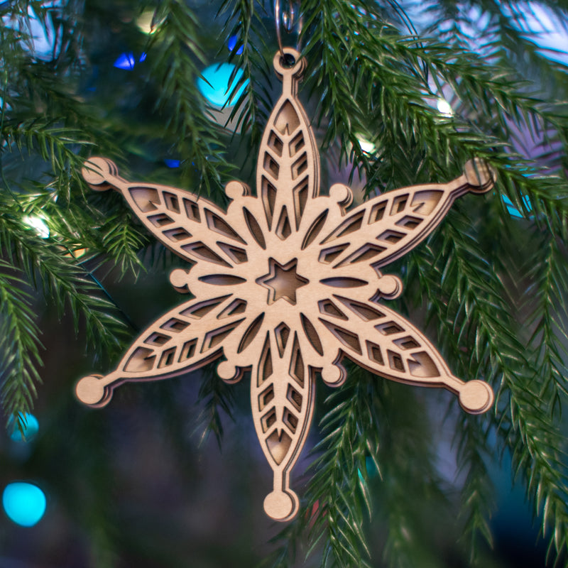 Layered Mandala Snowflake Ornament