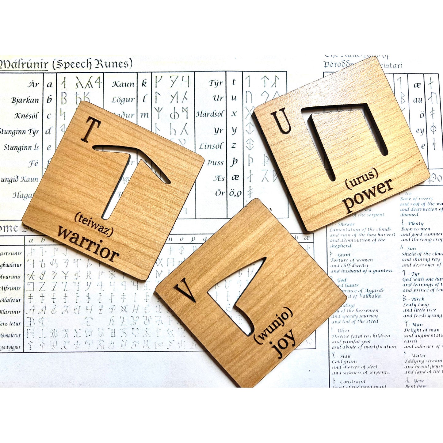 Celtic Rune Flashcard Stencils