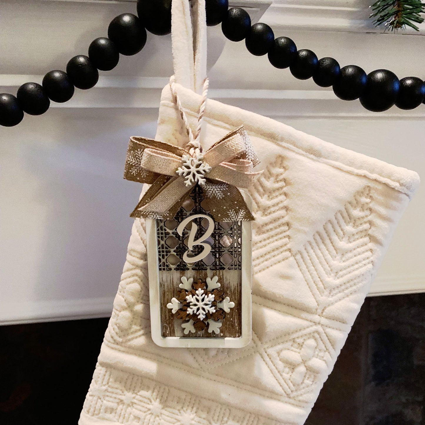 Christmas Hanging Tag Blanks - Rattan (Set of 5)