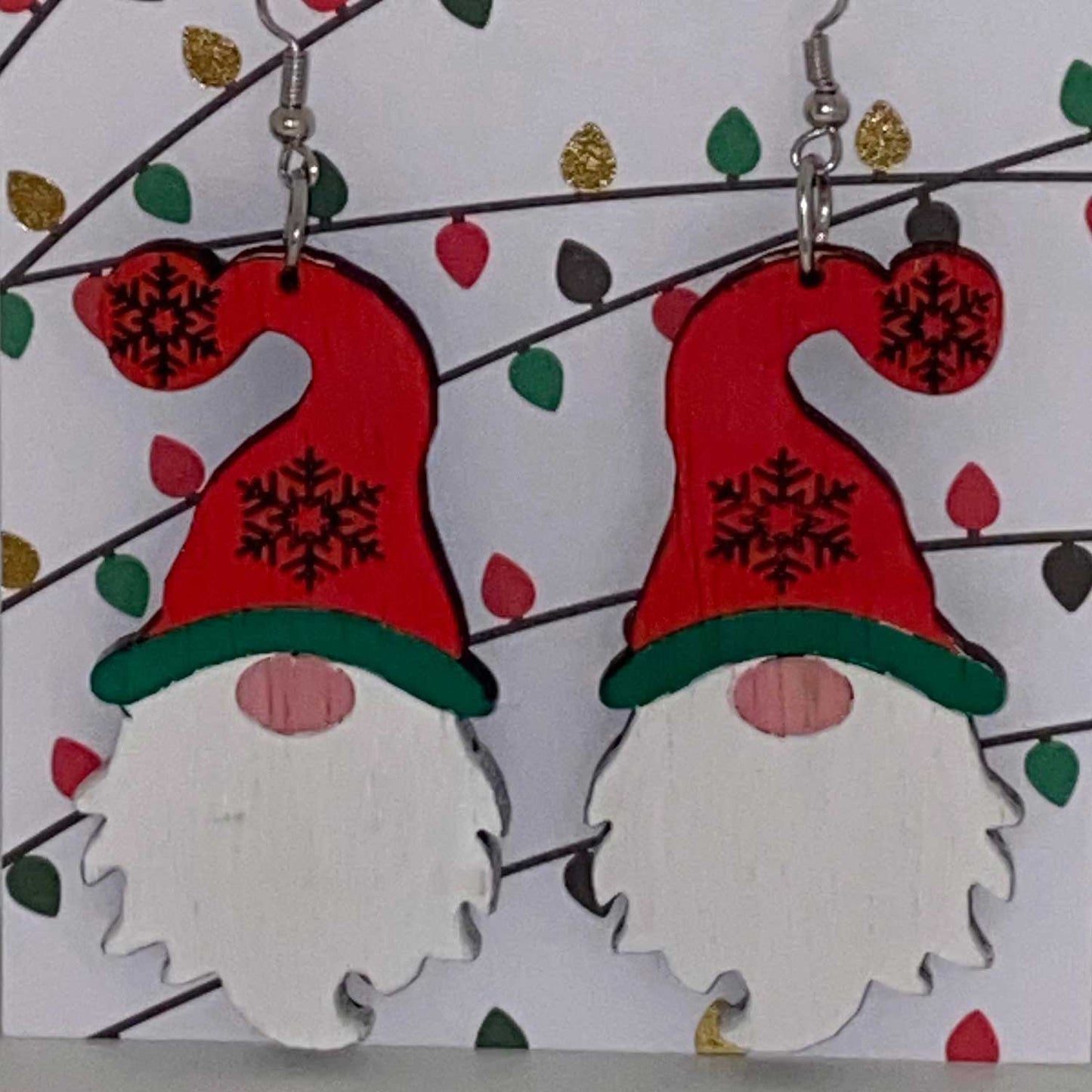 Christmas Snowflake Gnome Earrings (Set of 2)