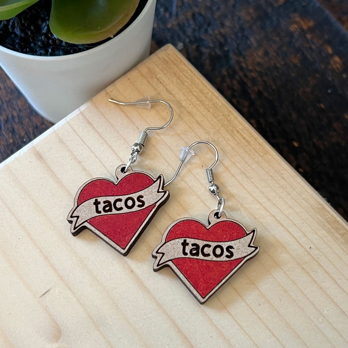 Classic Tattoo Heart Dangle Earring Collection (Set of 3)
