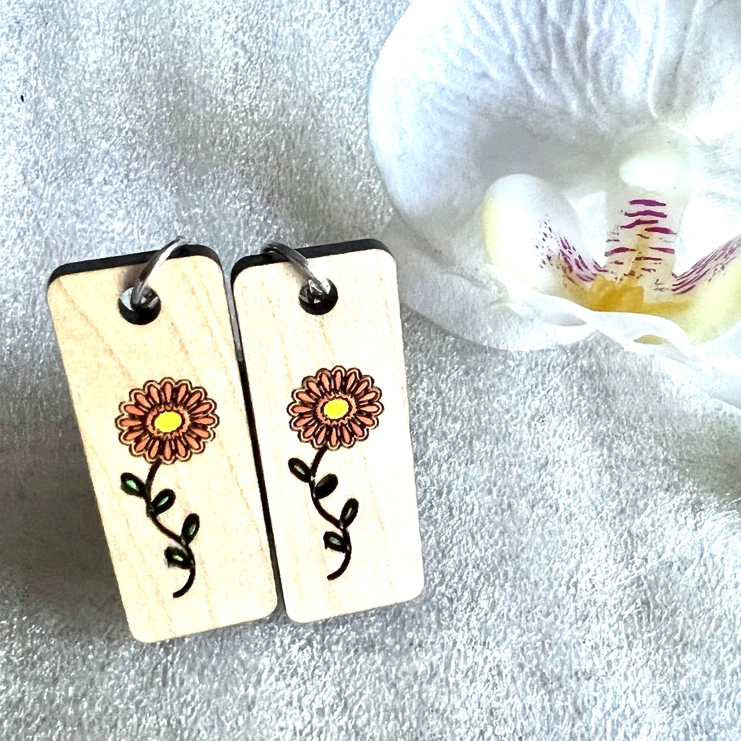 Cordell Dalia Flower Earrings