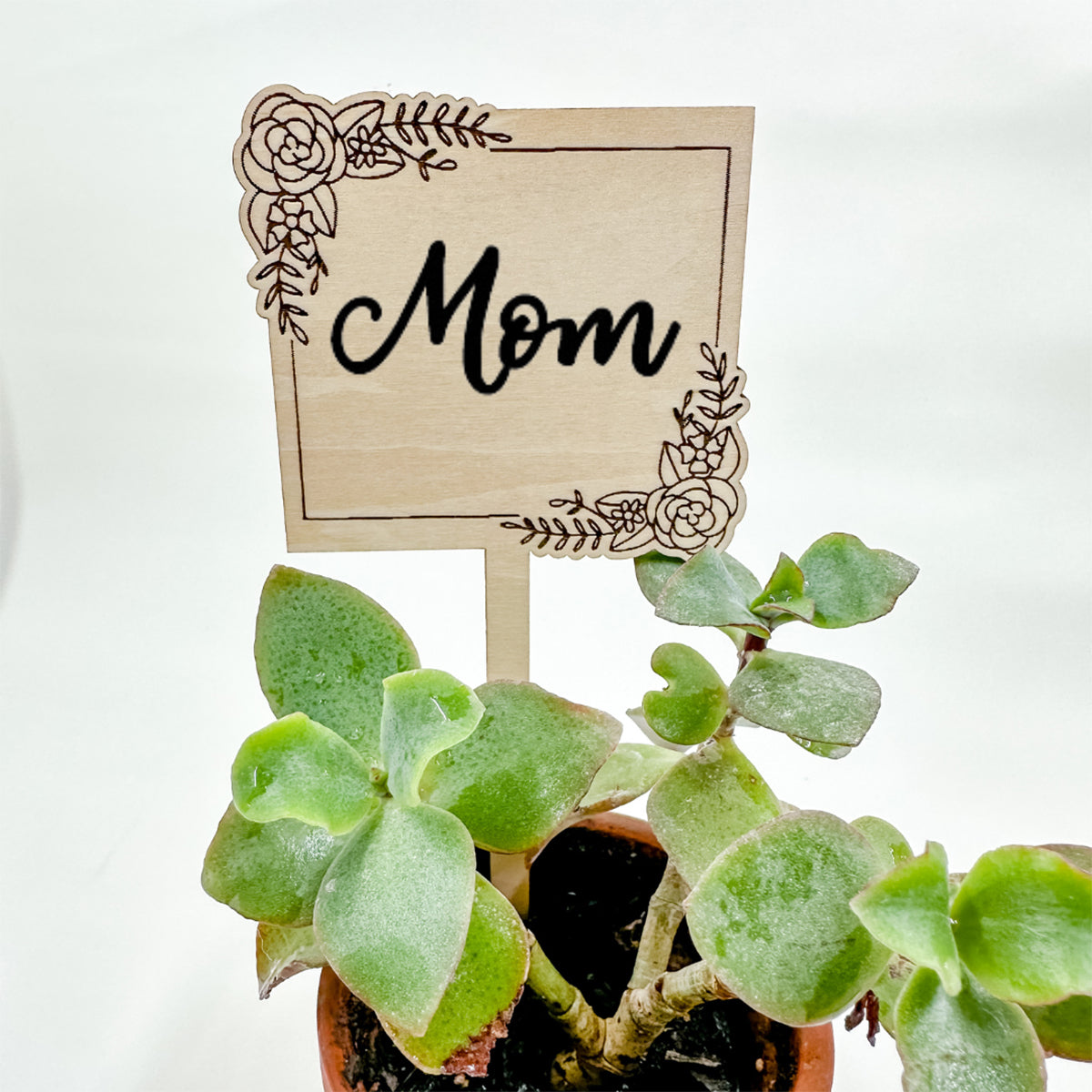 Customizable Floral Frame Plant Stake