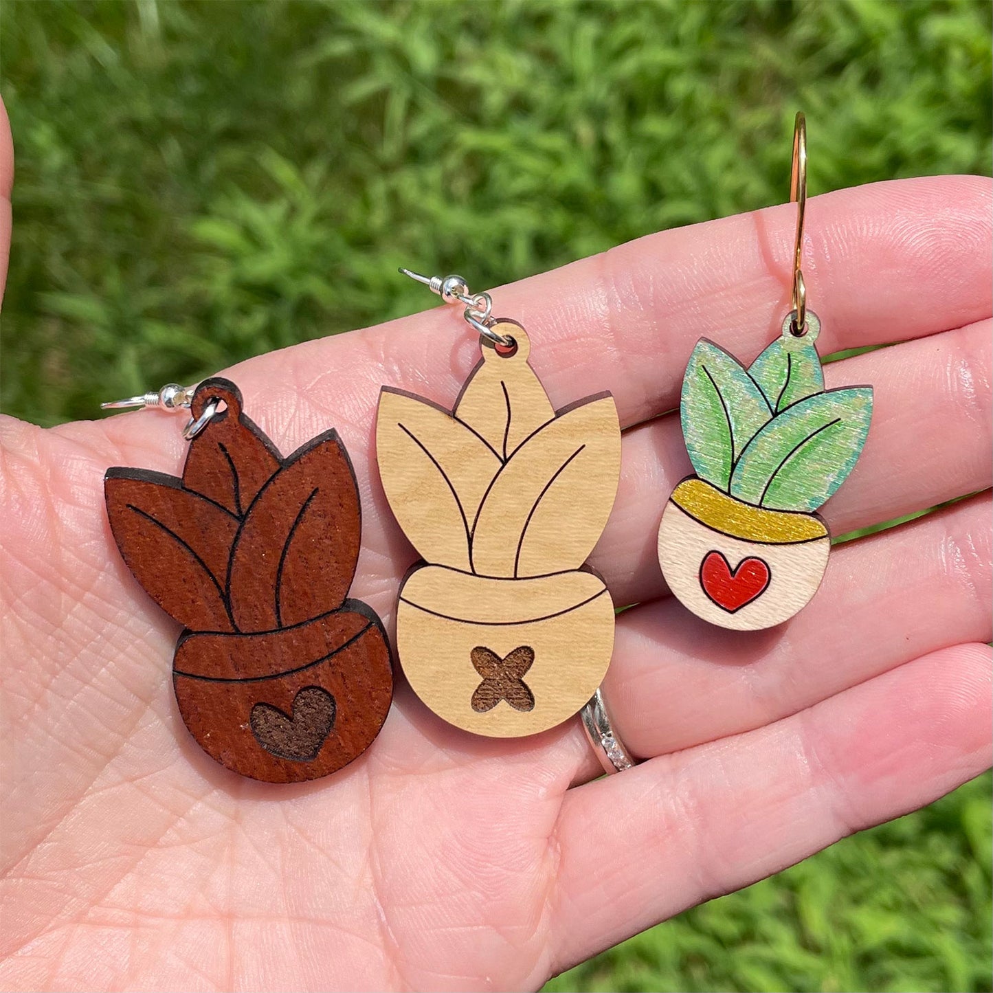 Cute Plant Dangle Earrings (Set Of 2)