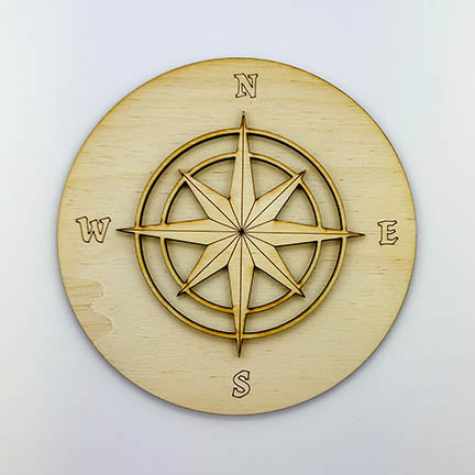 Decorative Antique Compass Sign - Nautical Compass Decor – Glowforge Shop