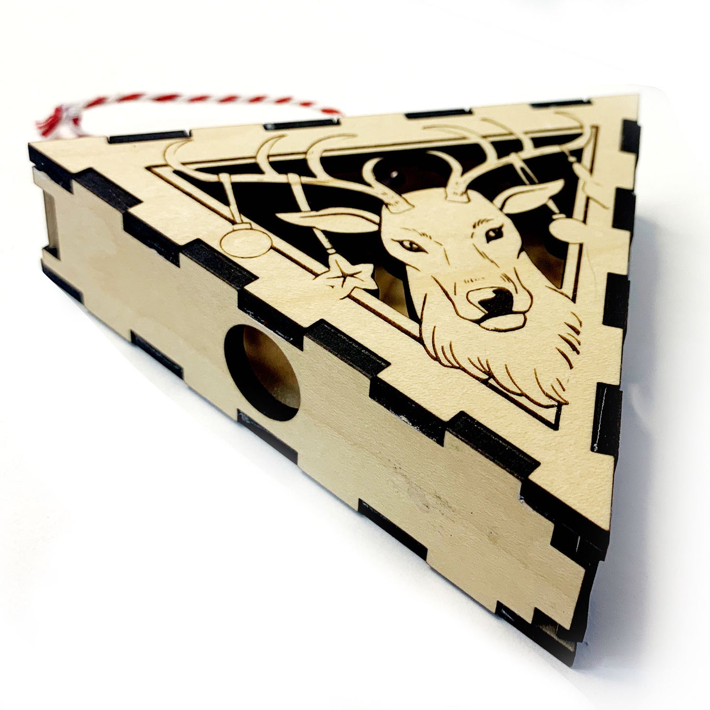 Deer Antler 3D Ornament