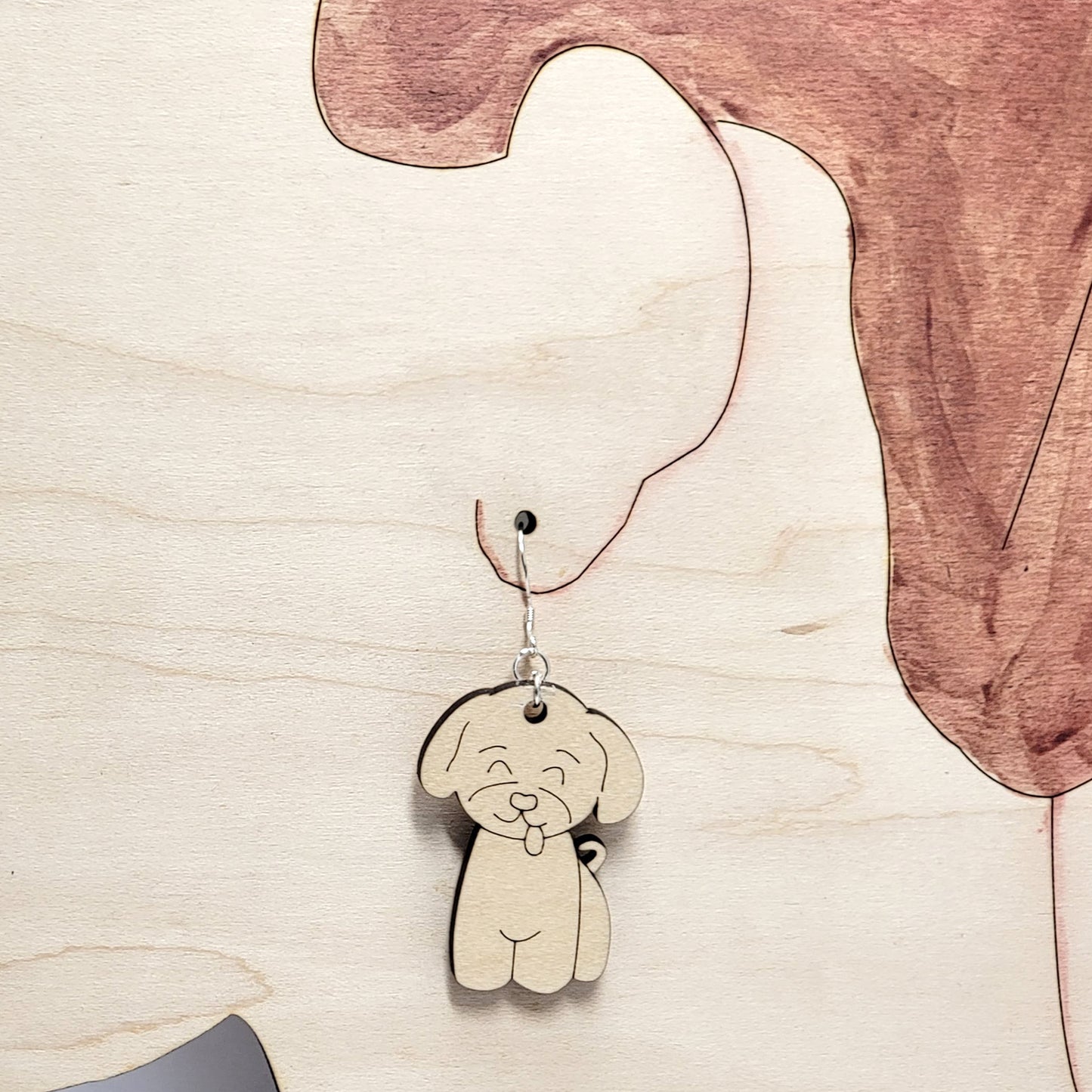 Delightful Doggy Earrings And Pendant Set