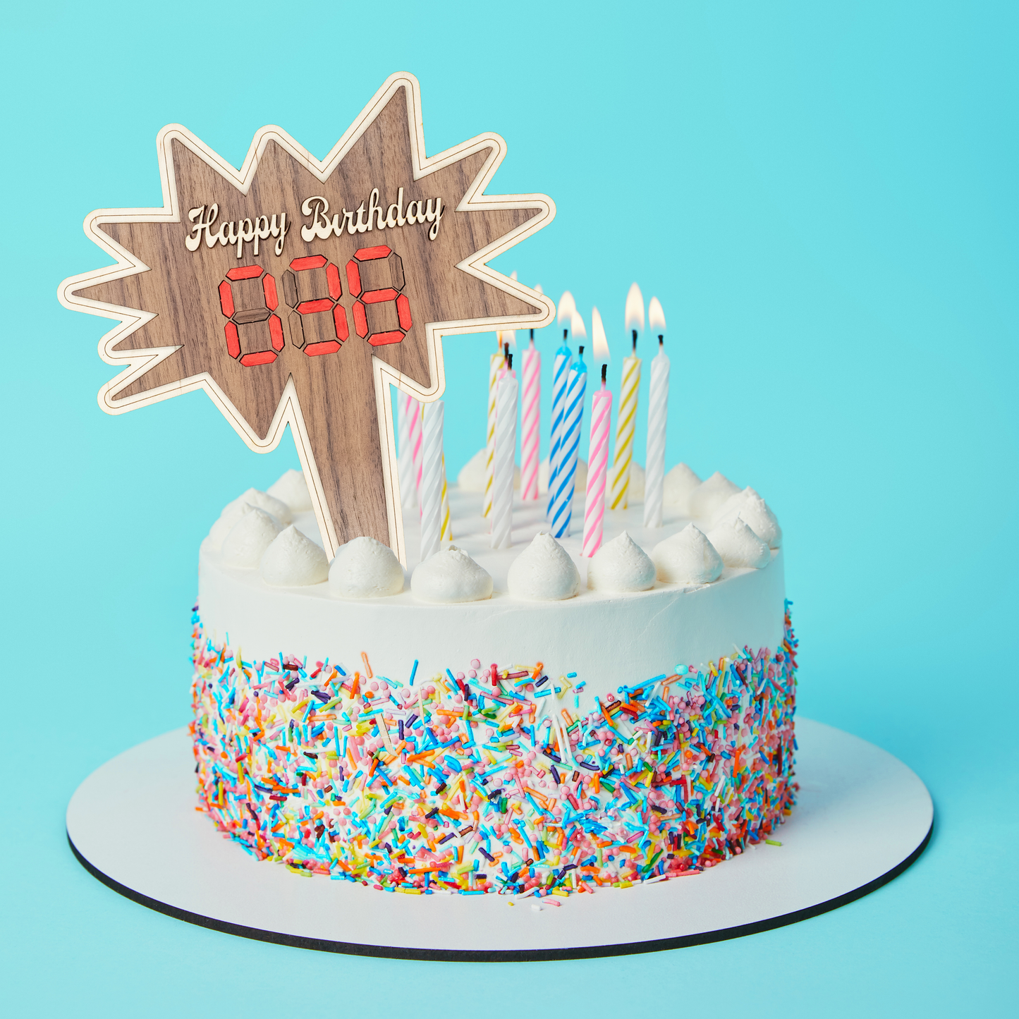 Digital Birthday Cake Banner
