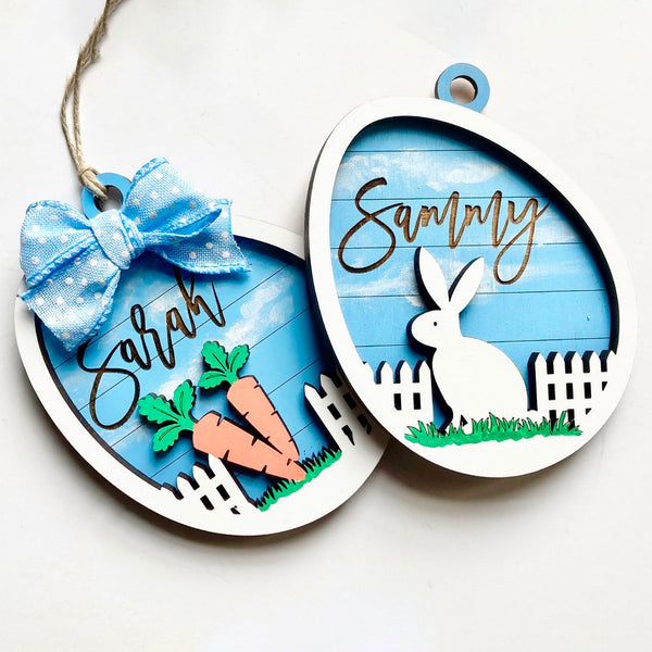 Easter Basket Personalized Name Tags (Set of 2) Shop