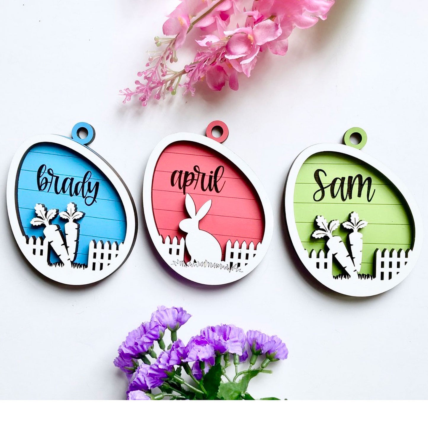 Easter Basket Personalized Name Tags (Set of 2)