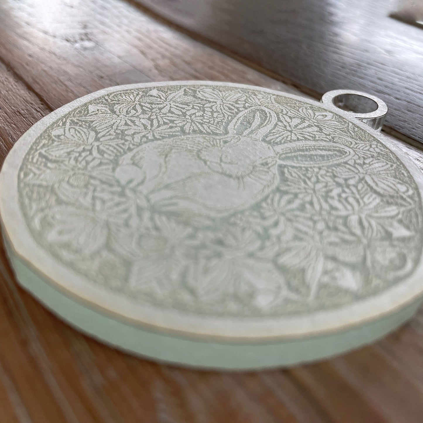 Easter Bunny Tag Keychain Ornament