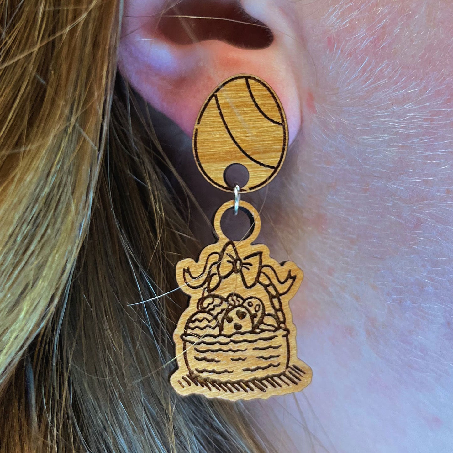 Easter Egg Basket Earrings
