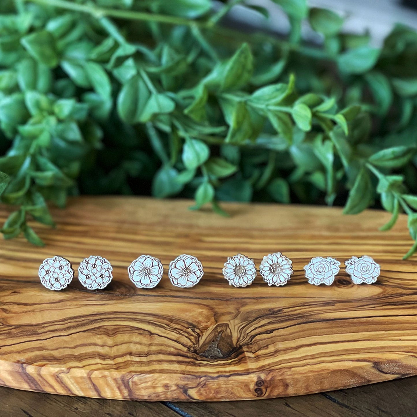 Floral Earring Studs (Set of 4)