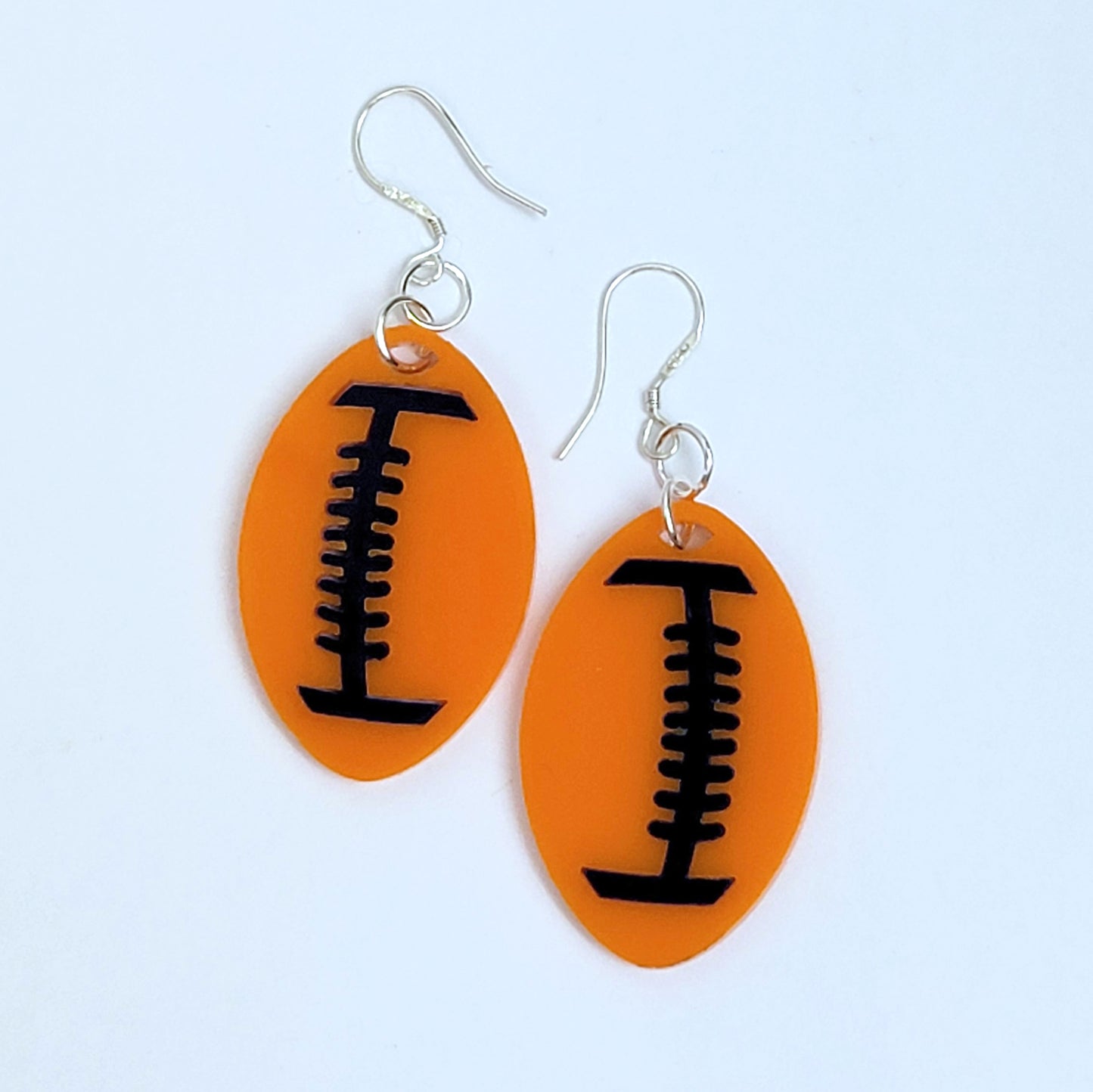 Football Two-Color Acrylic Earrings and Pendant