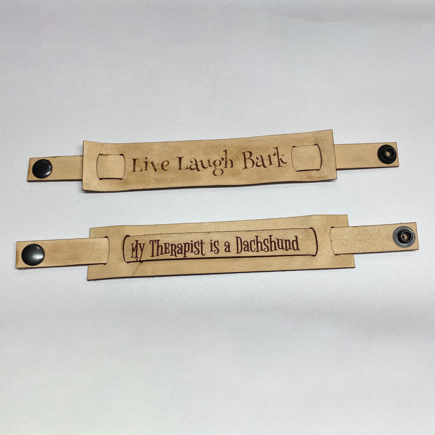 Leather Bracelet with Blank Label