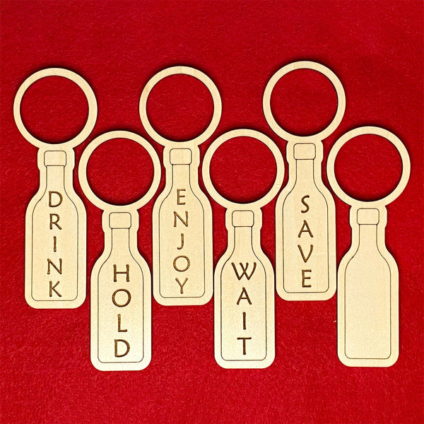 Fun Wine Cellar Tags with Bottle Motif (Set of 6) Shop