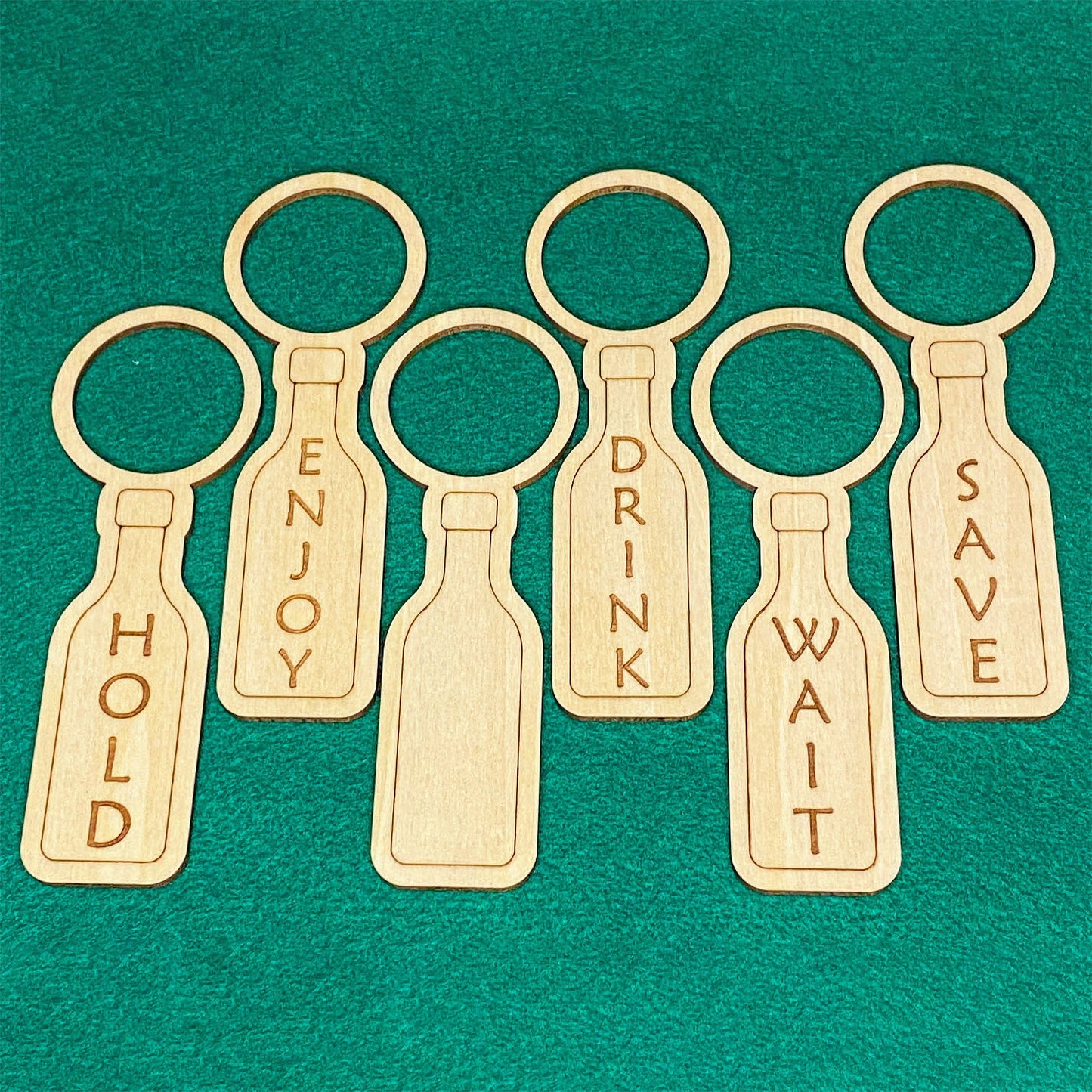 Fun Wine Cellar Tags with Bottle Motif (Set of 6)