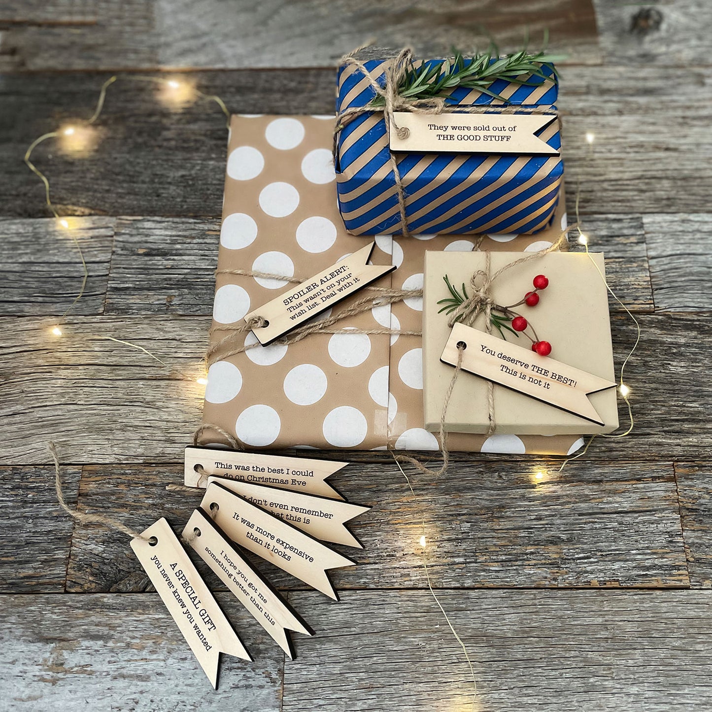 Funny & Sarcastic Christmas Gift Tags (Set of 16)