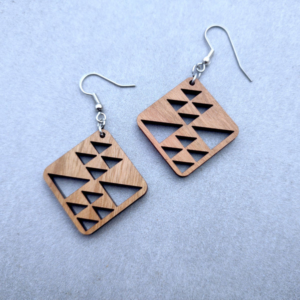 Geometric Quilt Block Earrings Flock of Geese Shop
