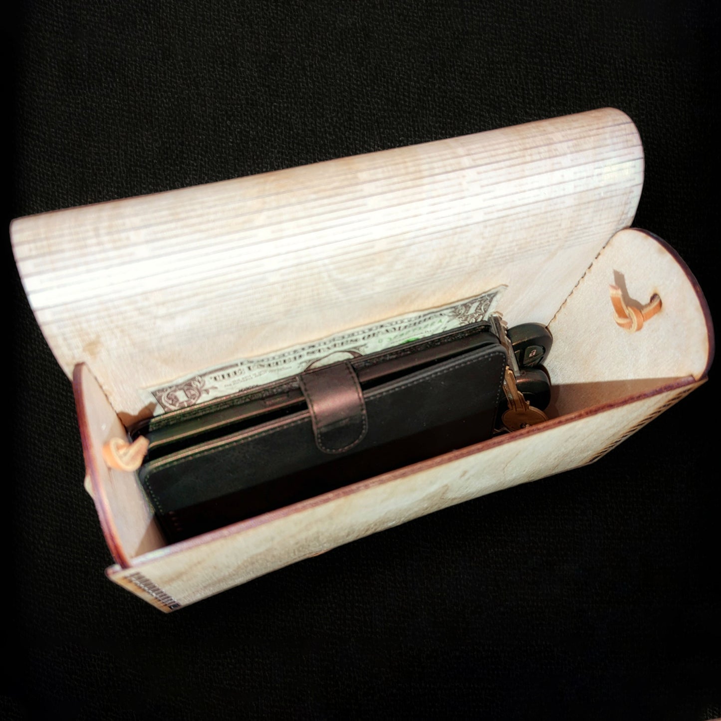 Geometric Moon Wood Purse Handbag Clutch with Optional Strap-Witchy Woman Gift