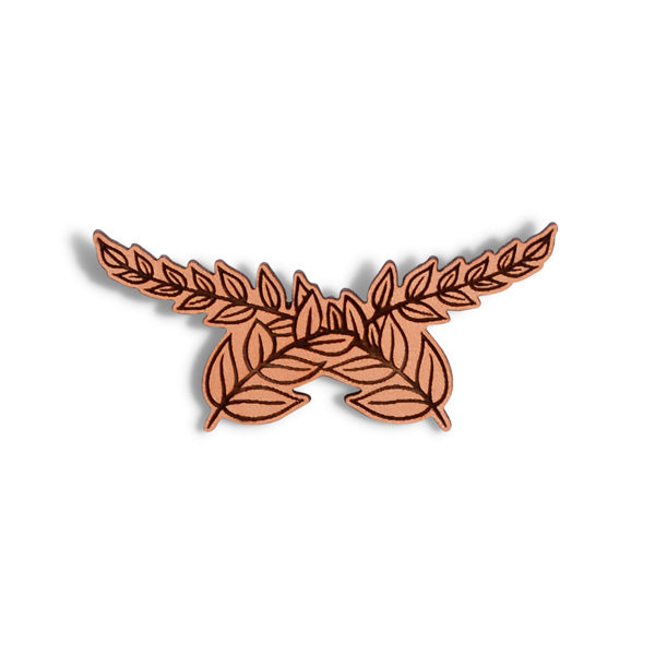 Grecian Goddess Crossed Leaves Hair Accent with Details