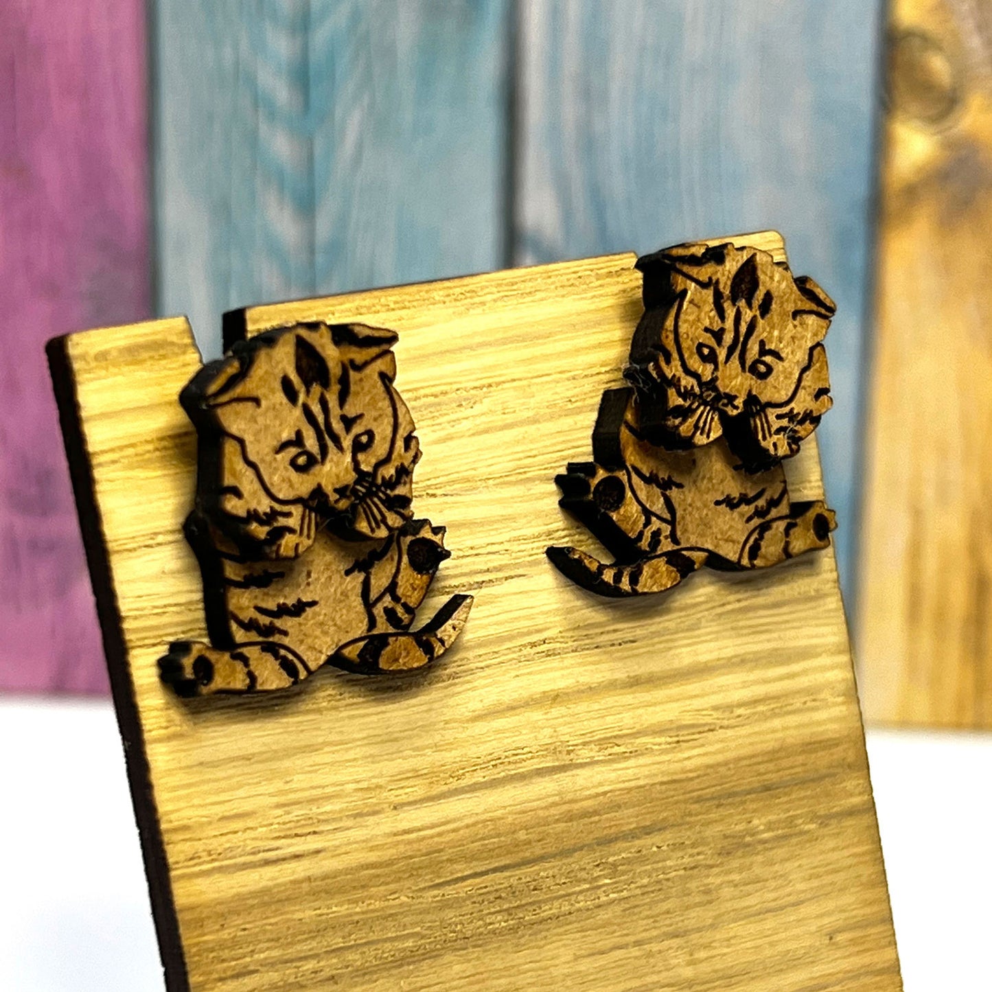 Hanging Kitten Earrings