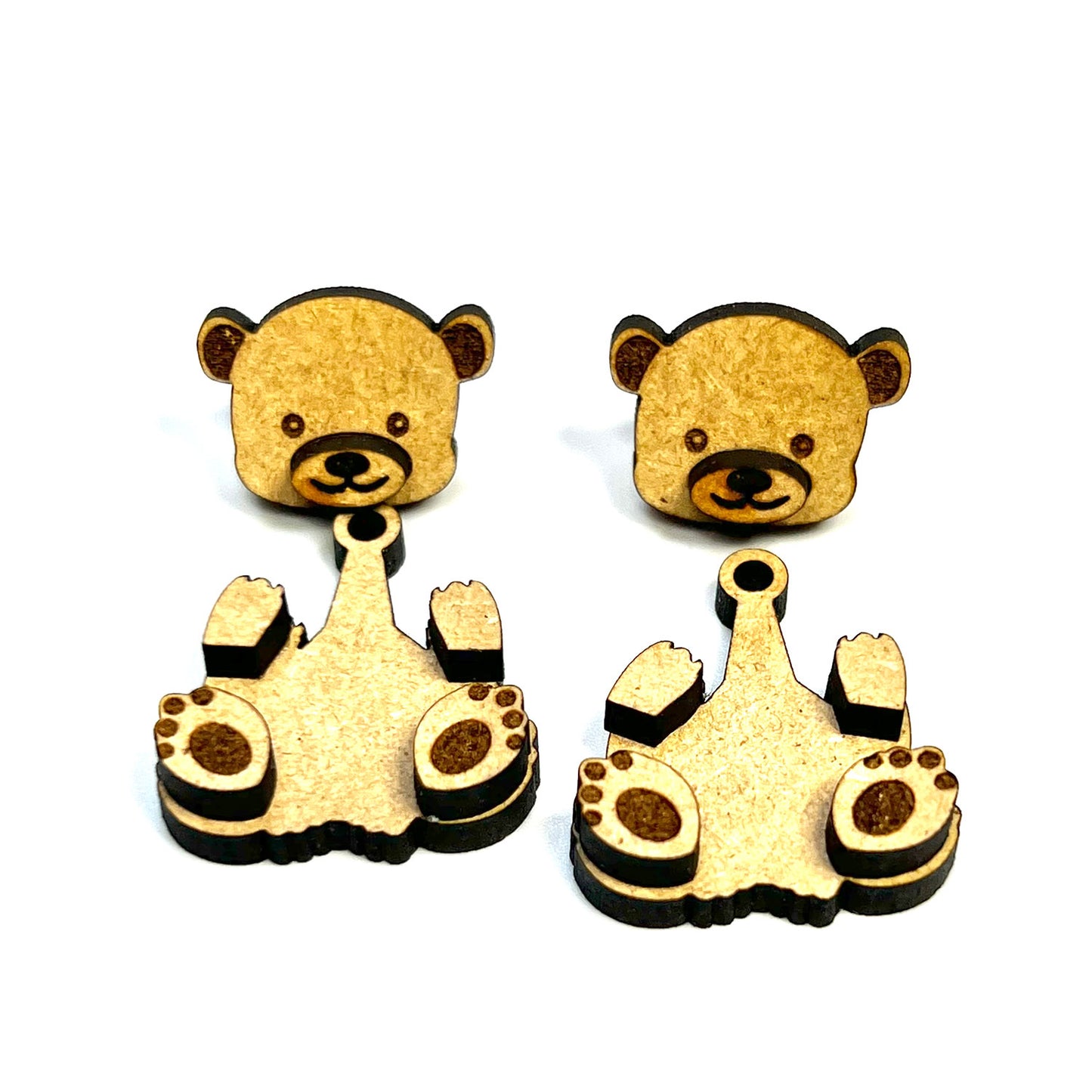 Hanging Teddy Bear Earrings