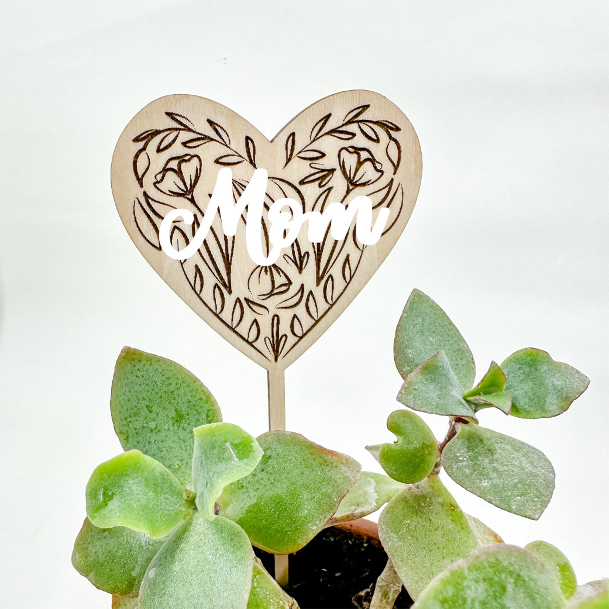 Heart Engraved Plant Stake - Perfect Mother's Day Gift