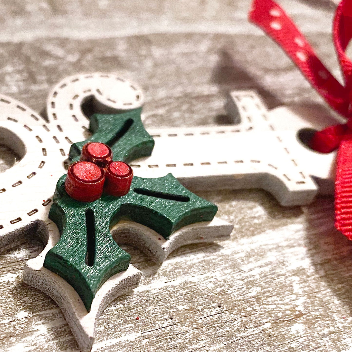 Ho Ho Ho and Joy Christmas Ornament and Gift Tag Set
