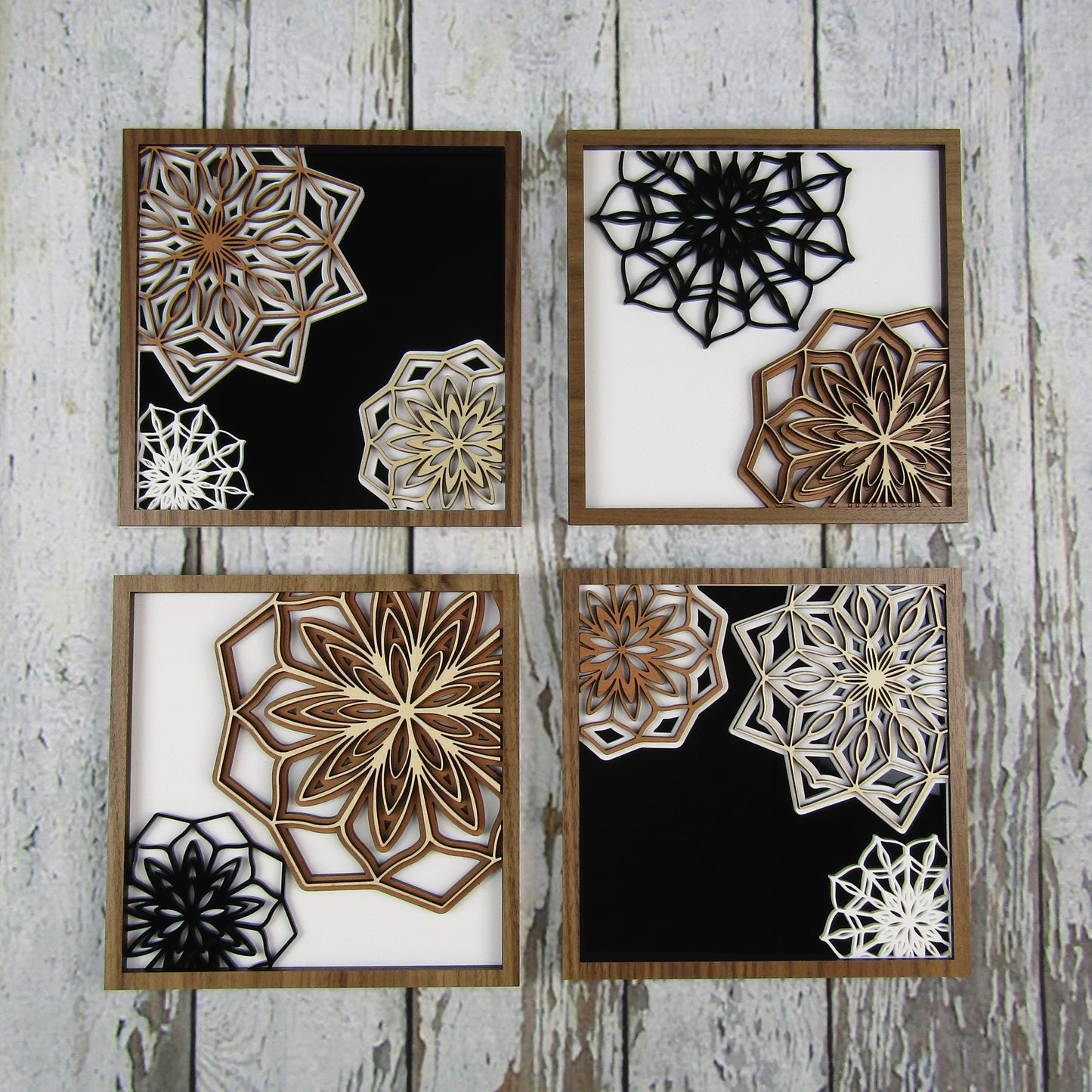Blooming Mandalas Layered Wall Art, Frame 4 of 4