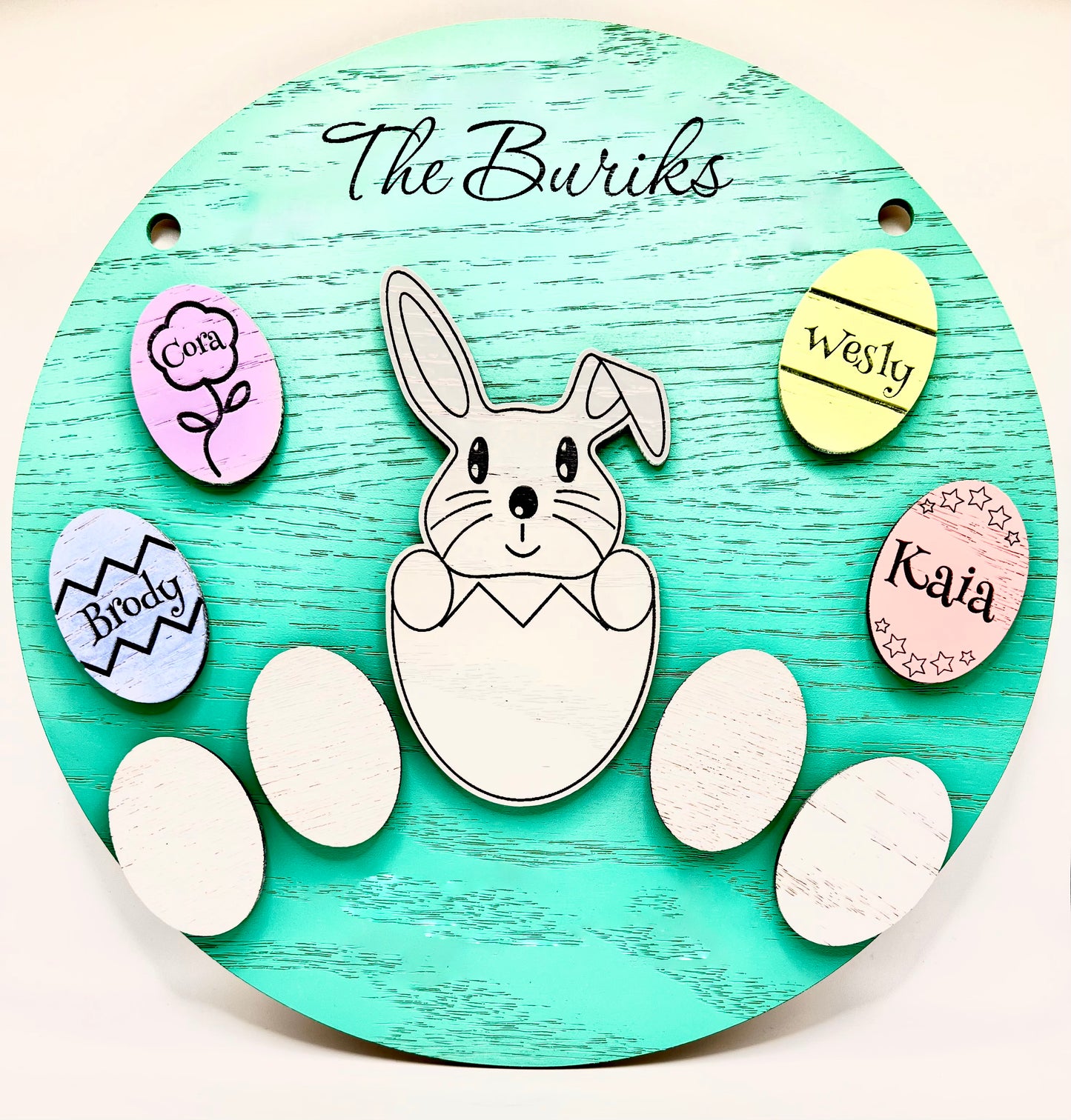 Customizable Spring Family Sign