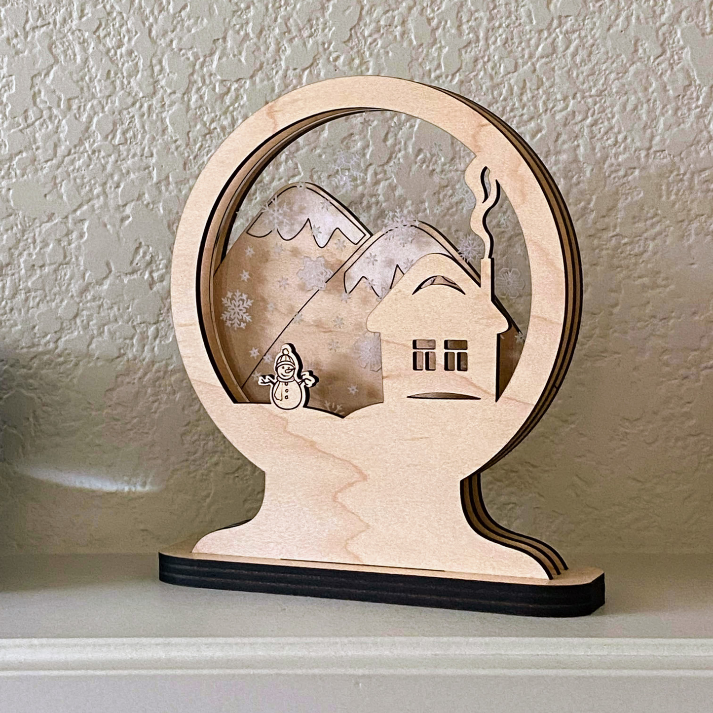 Winter Days Layered Window Picture