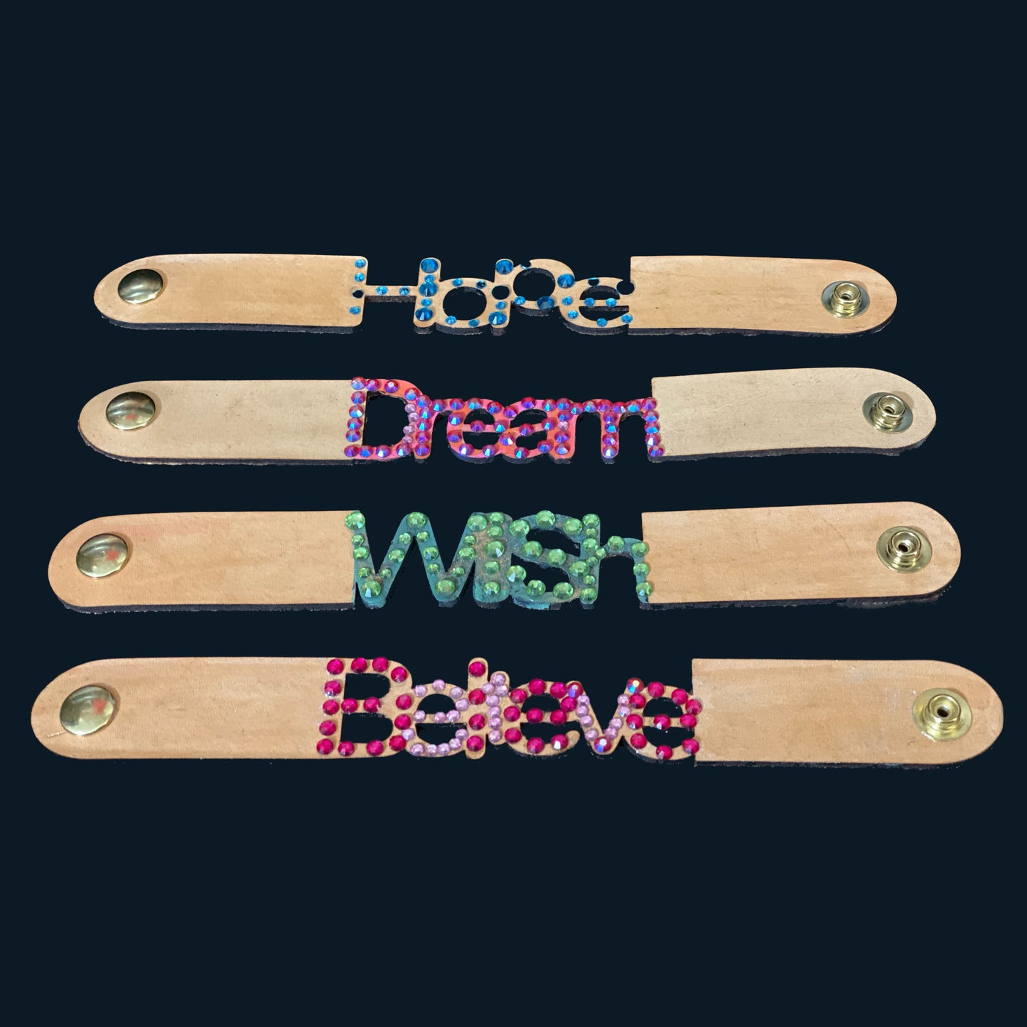 Inspirational Leather Bracelet (set of 6)