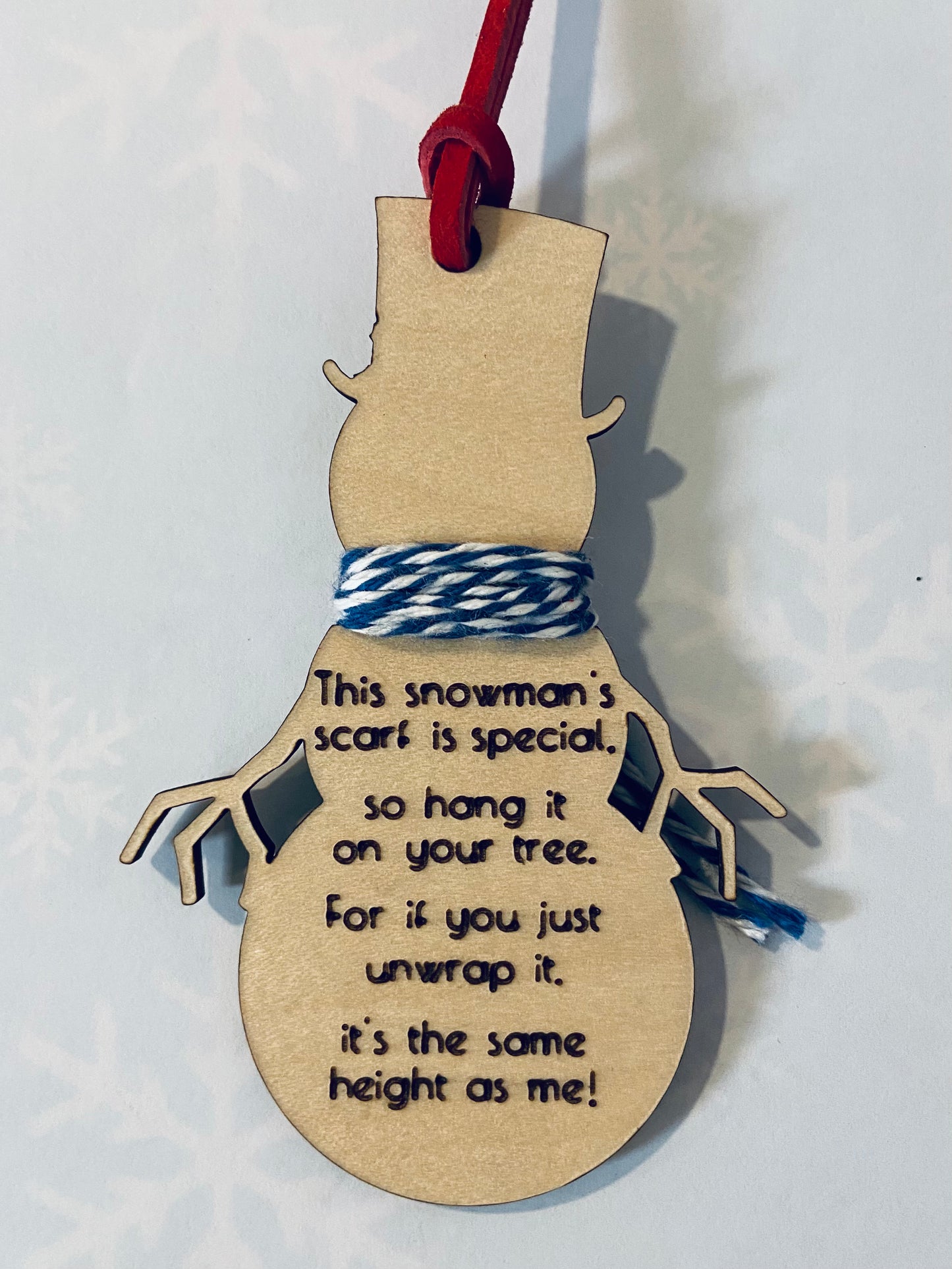 Snowman Child's Height Ornament