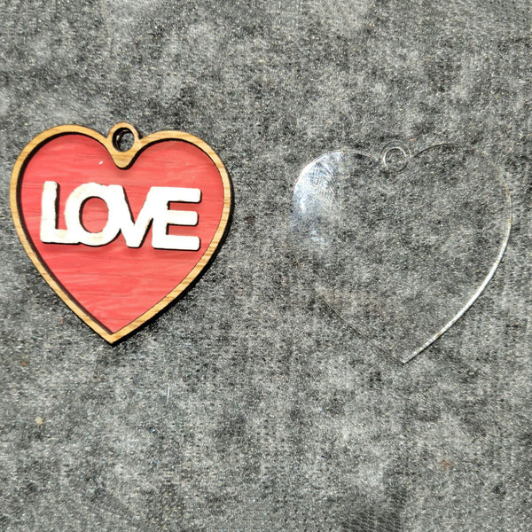 Love Heart Keychain – Glowforge Shop