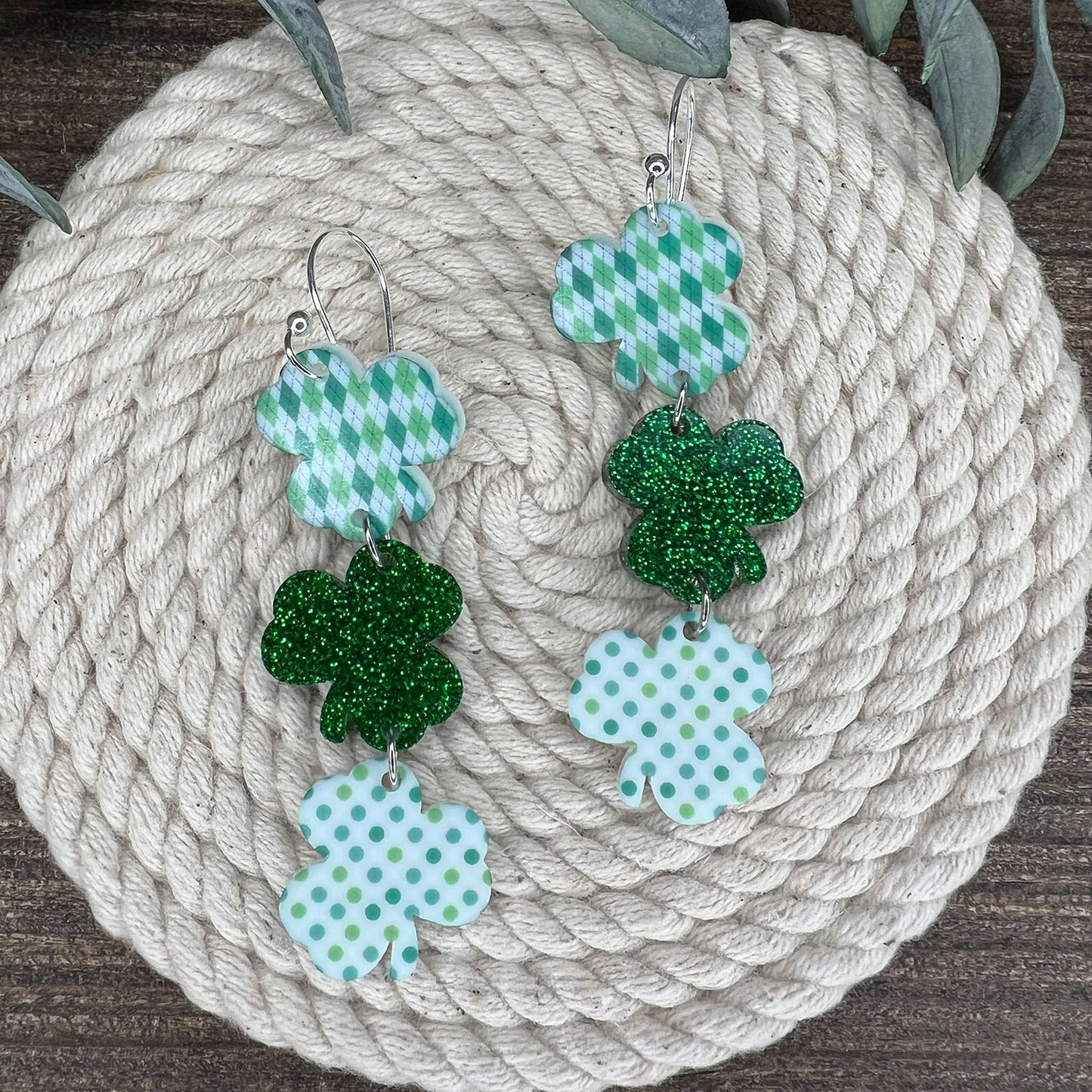 Layered Clover Earrings
