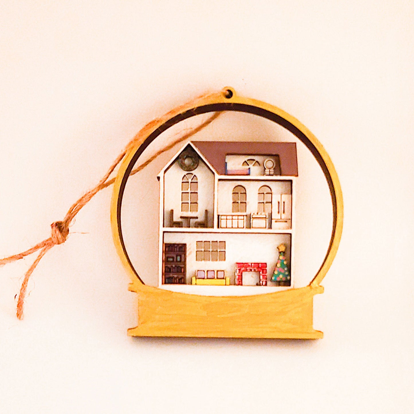 Layered House Snowglobe Ornament