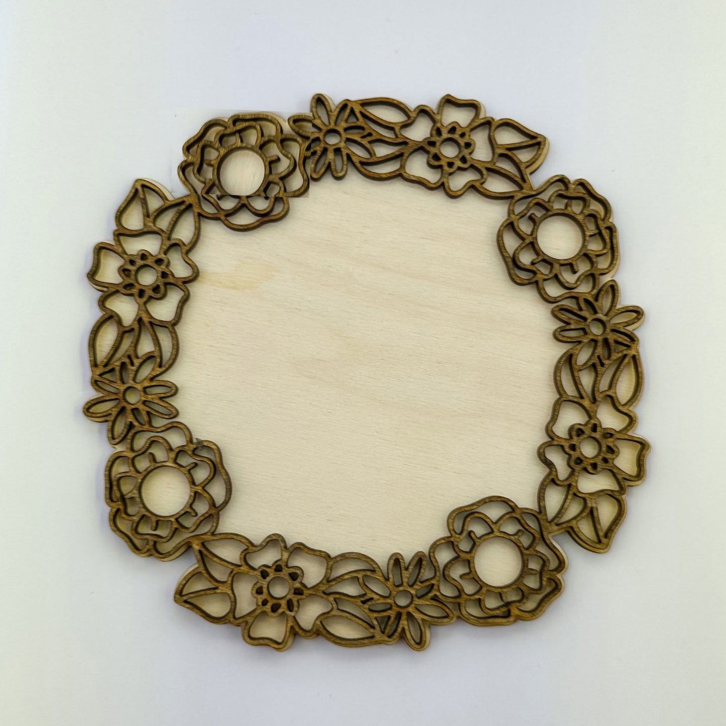 Layered Flower Wreath Sign - Layered Floral Nursery Sign