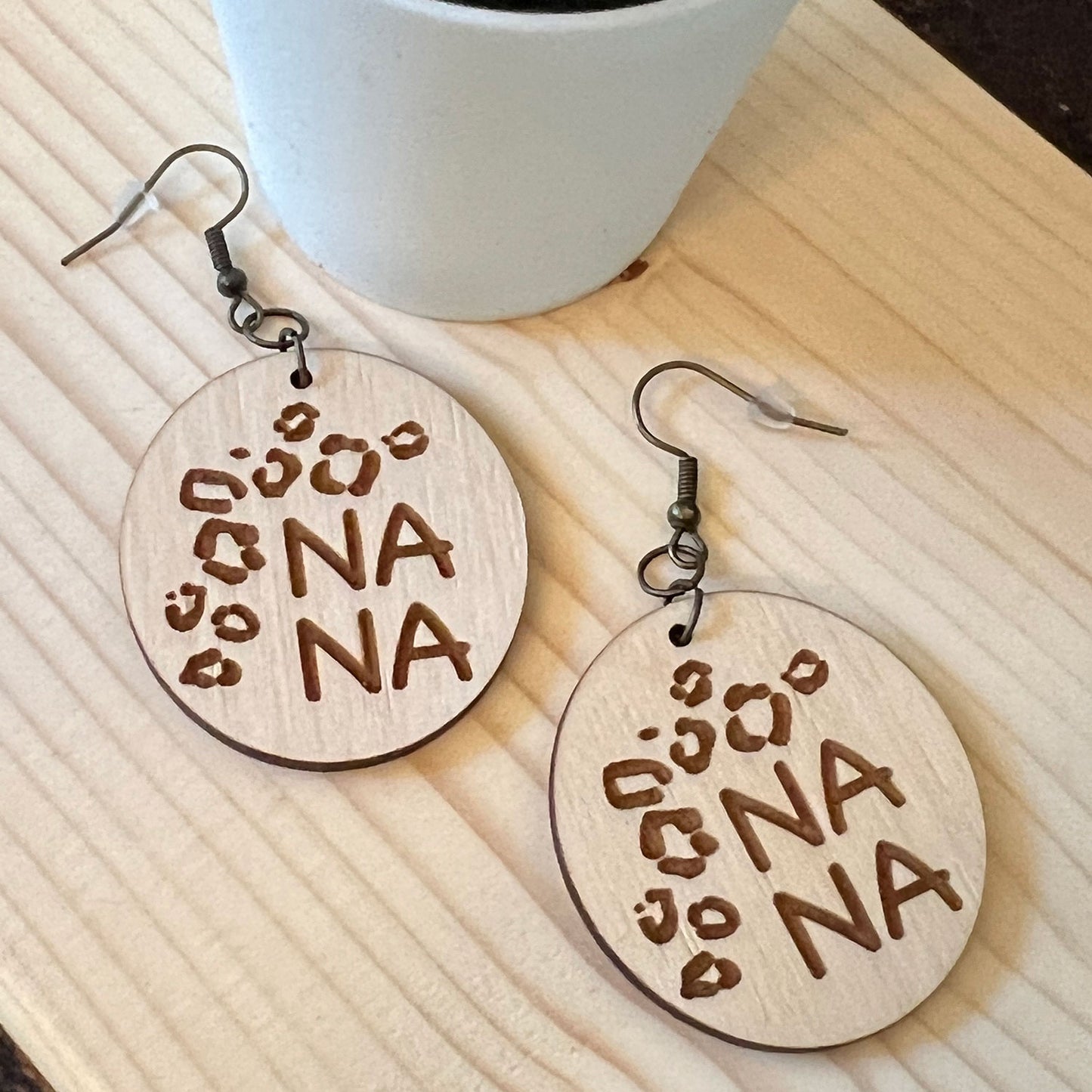 Leopard Print Nana Dangle Earrings