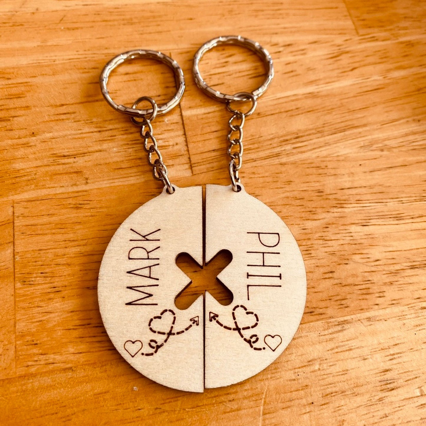 Long Distance Relationship Best Friend Keychain Set