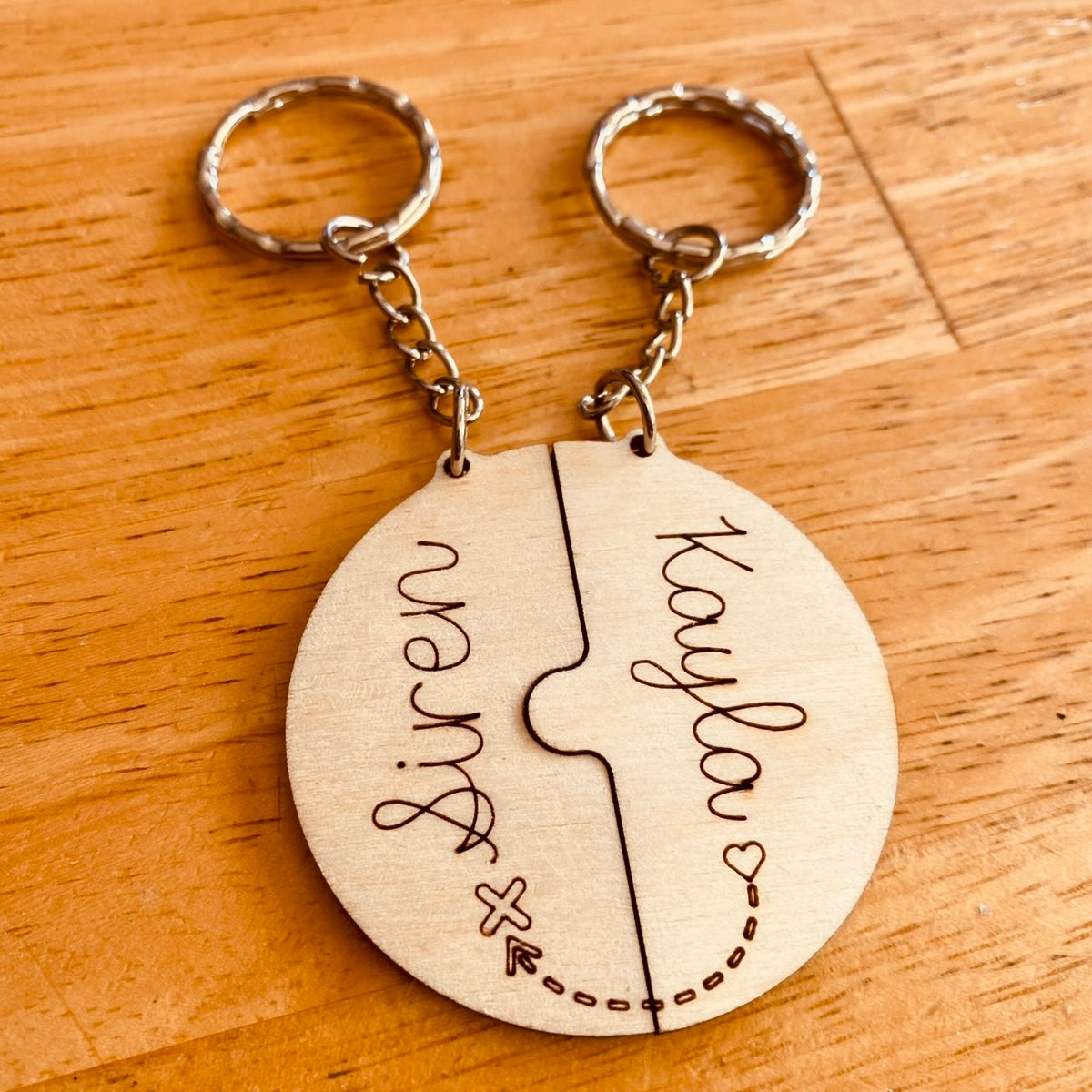 Long Distance Relationship Friend Love Keychain Set