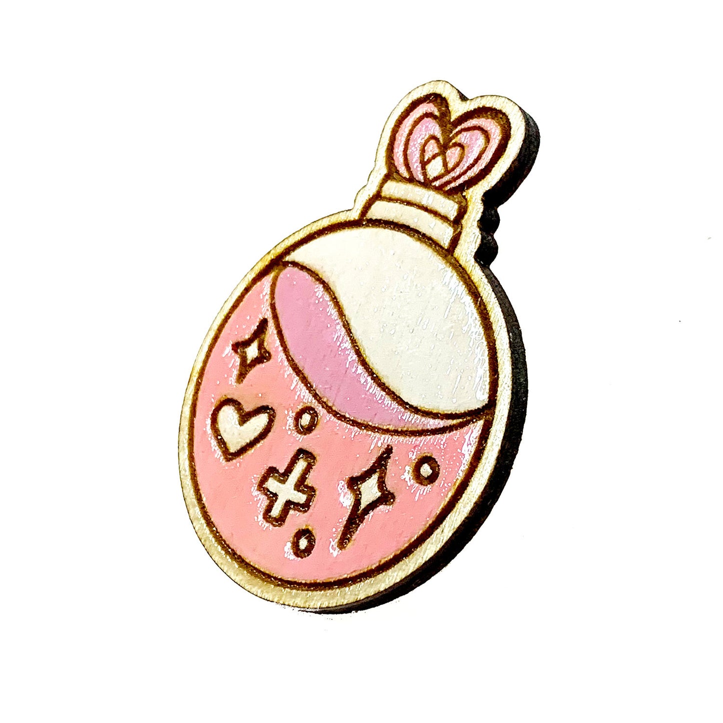 Love Potion Wood Design For Pin, Tag And Wall Art