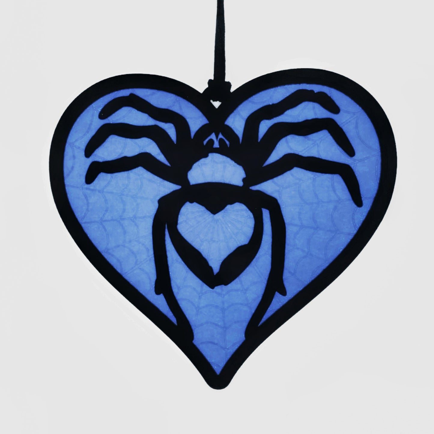 Love At First Bite Spooky Spider Goth Valentine Suncatcher