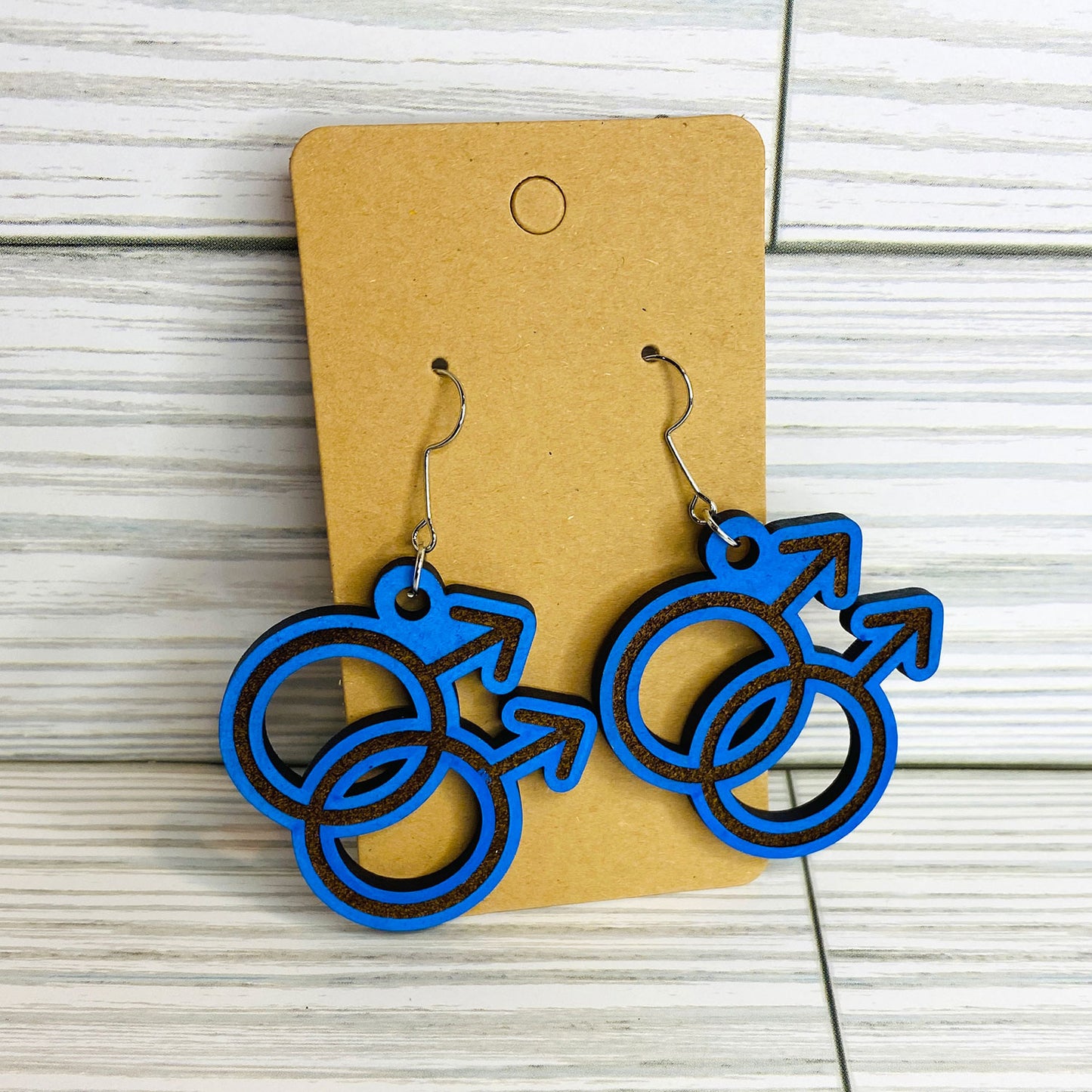 Male Gender Symbol Pride Dangle Earrings