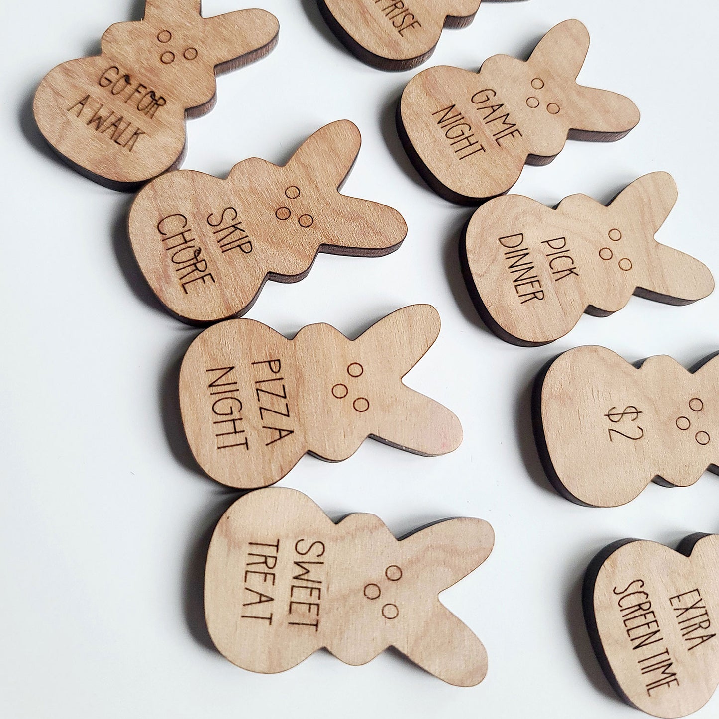 Marshmallow Bunny Easter Tokens (Set of 10)