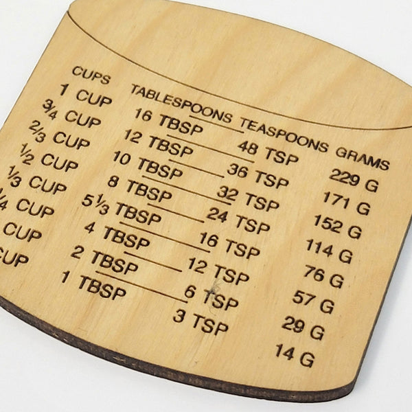 Measuring Cup (Dry) Conversion Chart Magnet – Glowforge Shop
