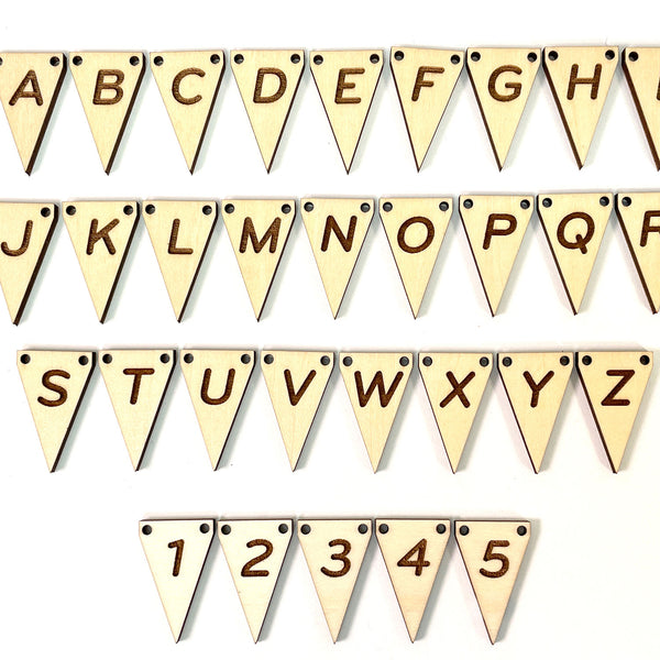 Mini Cake Topper Banner Alphabet Version 1 – Glowforge Shop for Free Printable Cake Bunting Alphabet