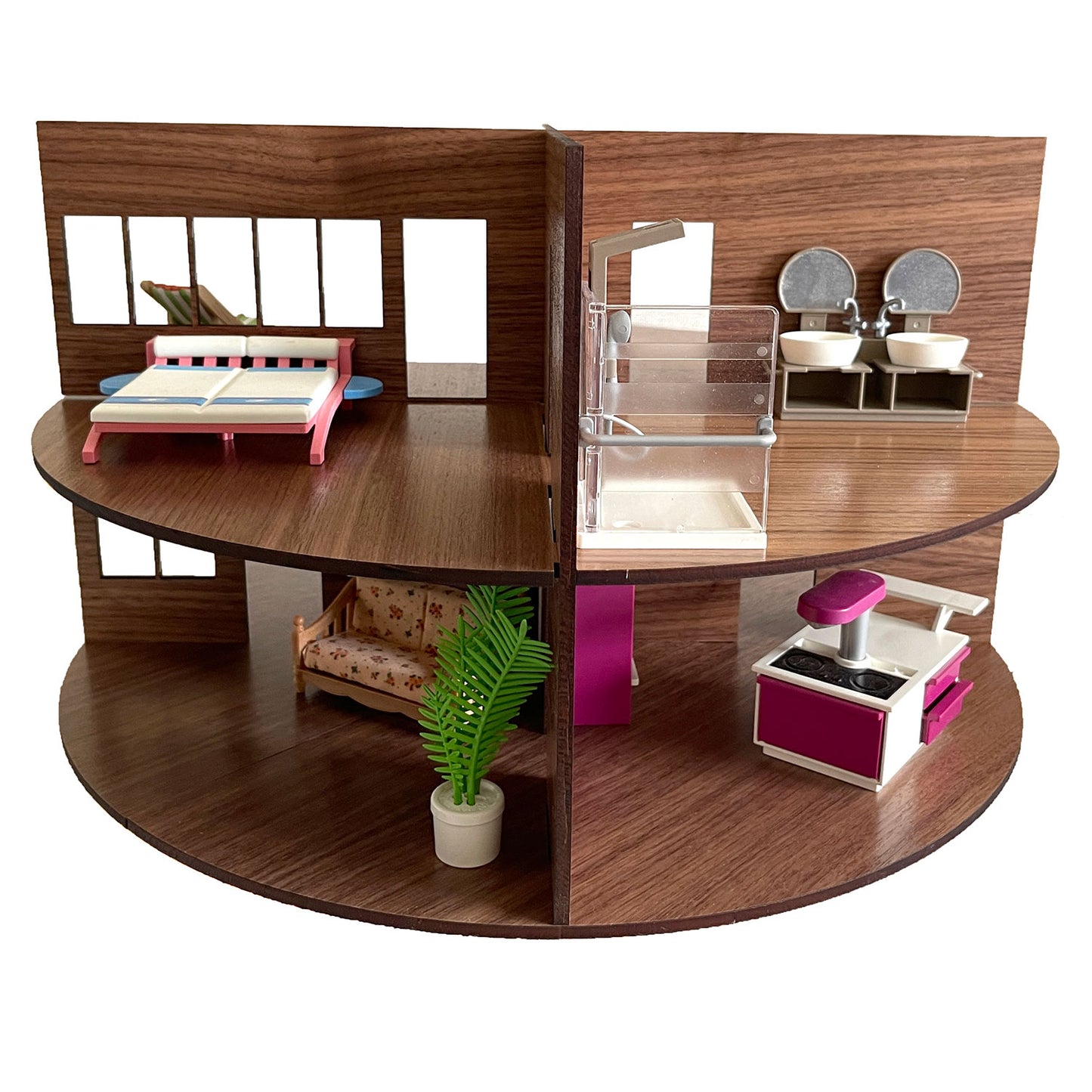 Modern Round Easy Store Dollhouse