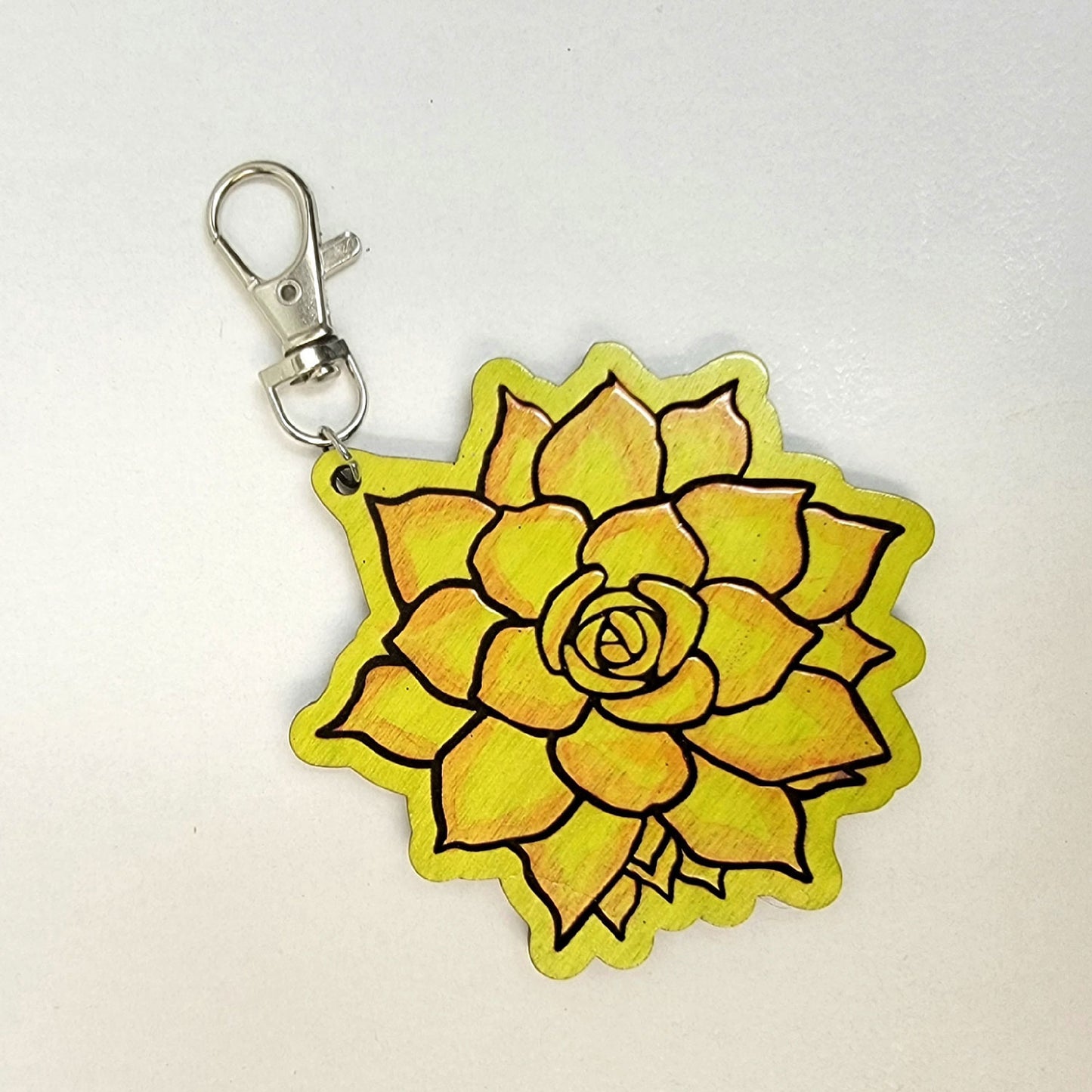 Morning Beauty Succulent Earrings, Pendant and Keychain Set