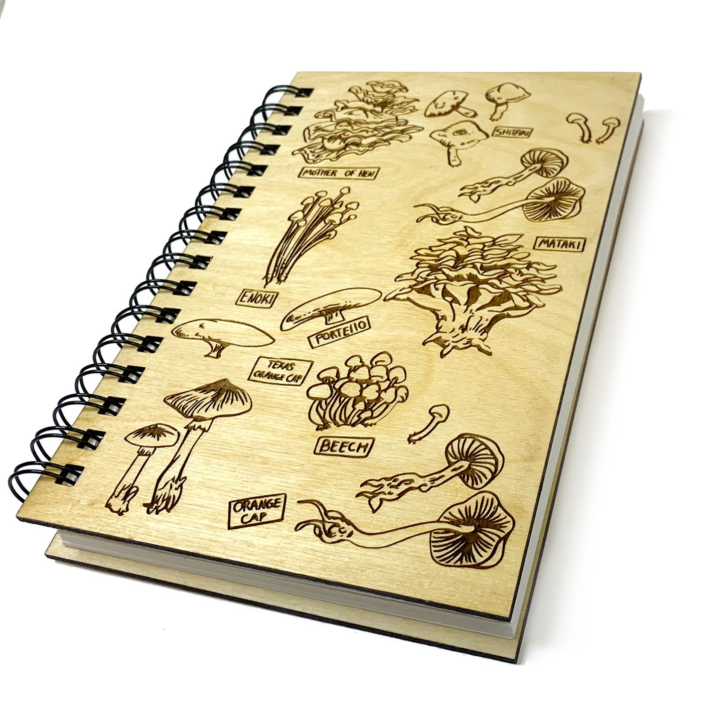 Mushroom Types Sketchbook Notebook Cover